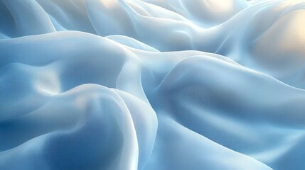 Obraz premium Serene Blue Silk Drapery: A Study in Light and Texture