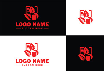 Nutritionist icon Dietitian Nutritional consultant Food specialist flat logo sign symbol editable vector