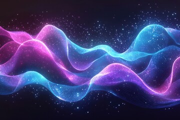 Abstract waves of light in cosmic colors