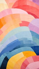 Obraz premium Rainbow color garden abstract shape art.