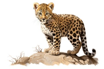 Fototapeta premium Leopard wildlife cheetah animal.