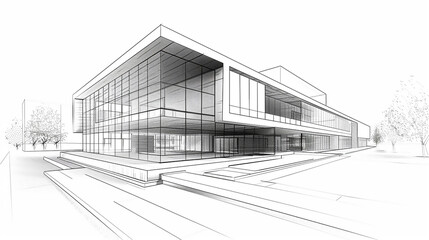 House building sketch architecture the modern architecture. sketch of houses on a white background 