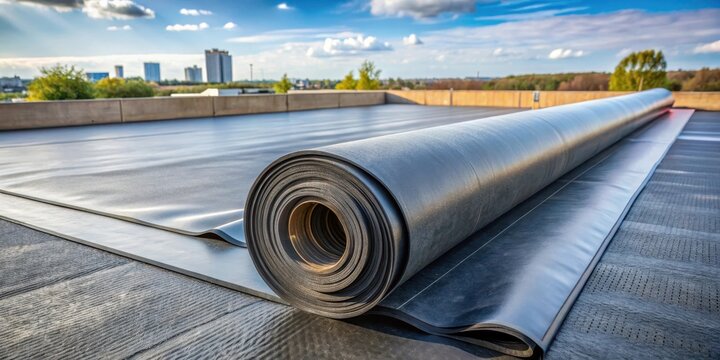 Modern EPDM Rubber Roofing Material Unrolled, epdm rubber