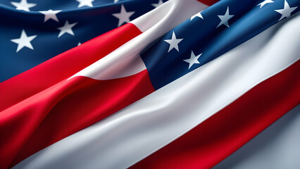 American Flag Geometric Flow Angular Fabric Folds: Modern Origami