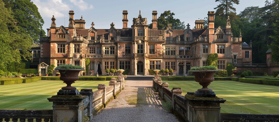 Naklejka premium Country stately home and royal manor house