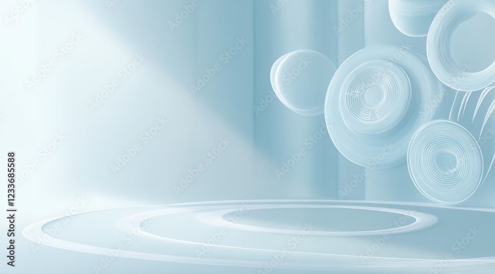 Poster Digital background perfect for tech processes, neural networks, artificial intelligence, data transfer and security, ai generated background for digital storage, multimedia presentations