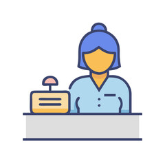 receptionist icon design