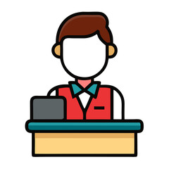 receptionist icon design