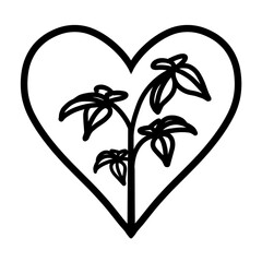 Naklejka premium love icon plant