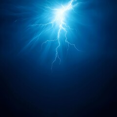 Abstract Blue Lightning Bolt Energy Background