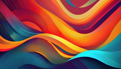 Vibrant Geometric Abstraction A Kaleidoscope of Colors and Dynamic Lines on a Striking Wallpaper Background, Offering a Dazzling Display for Digital Art, Home Decor, or Design Inspiration.