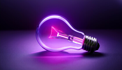 purple light bulb neon effect