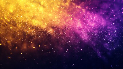 Fototapeta premium Cosmic Nebula, Gold and Purple Hues 