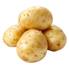 potatoes isolated on white background