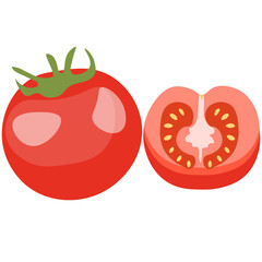 Tomato Slice Illustration
