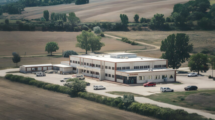 Medical infrastructure showcasing uneven resource distribution, emphasizing the need for equitable healthcare access and balanced development across regions.