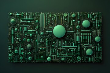 Fototapeta premium Green product background Generative AI
