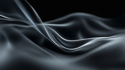 Fototapeta premium Abstract Gray Waves Dark Background