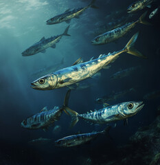 Naklejka premium turtle swimming in the sea