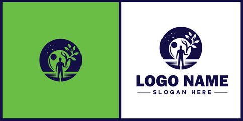 Physical Therapy icon Physiotherapy Rehab therapy Kinesiotherapy flat logo sign symbol editable vector