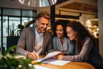 A financial planner assisting a young couple in budgeting for their future