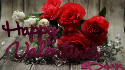 Valentines Day with pictures of flowers, hearts and Background make you feel the Love in the Air