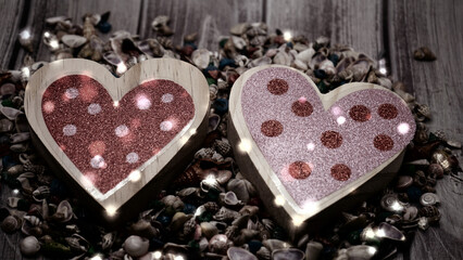 Valentines Day with pictures of flowers, hearts and Background make you feel the Love in the Air