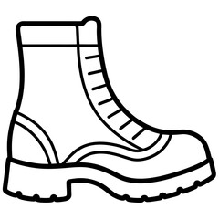 Classic Work Boots Vector Art