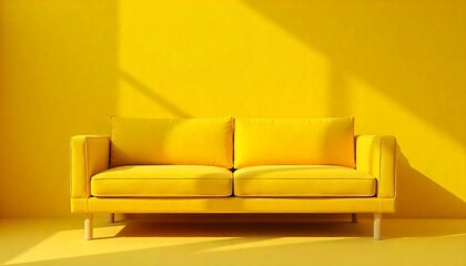 orange sofa in a room