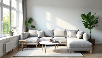 modern living room with sofa