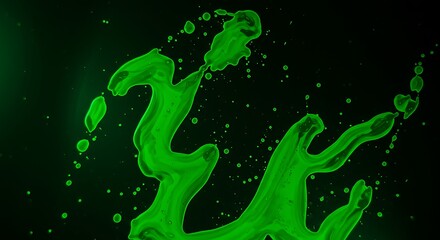 Naklejka premium green frog on a black background