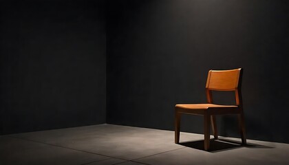 chair in the dark room