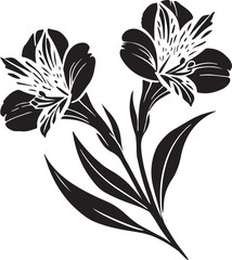 Creative Alstroemeria Flower Silhouette Vector for Floral Lovers