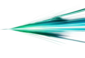 dynamic green and blue speed burst effect isolated on white
