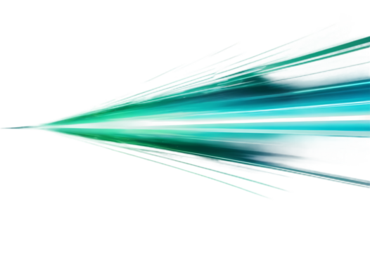 dynamic green and blue speed burst effect isolated on white

