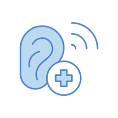 Medical Ear icon design stock illustration