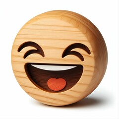 Smiling emoji happy and cheerful, representing summer vibes, joy, and fun in a cute cartoon style.