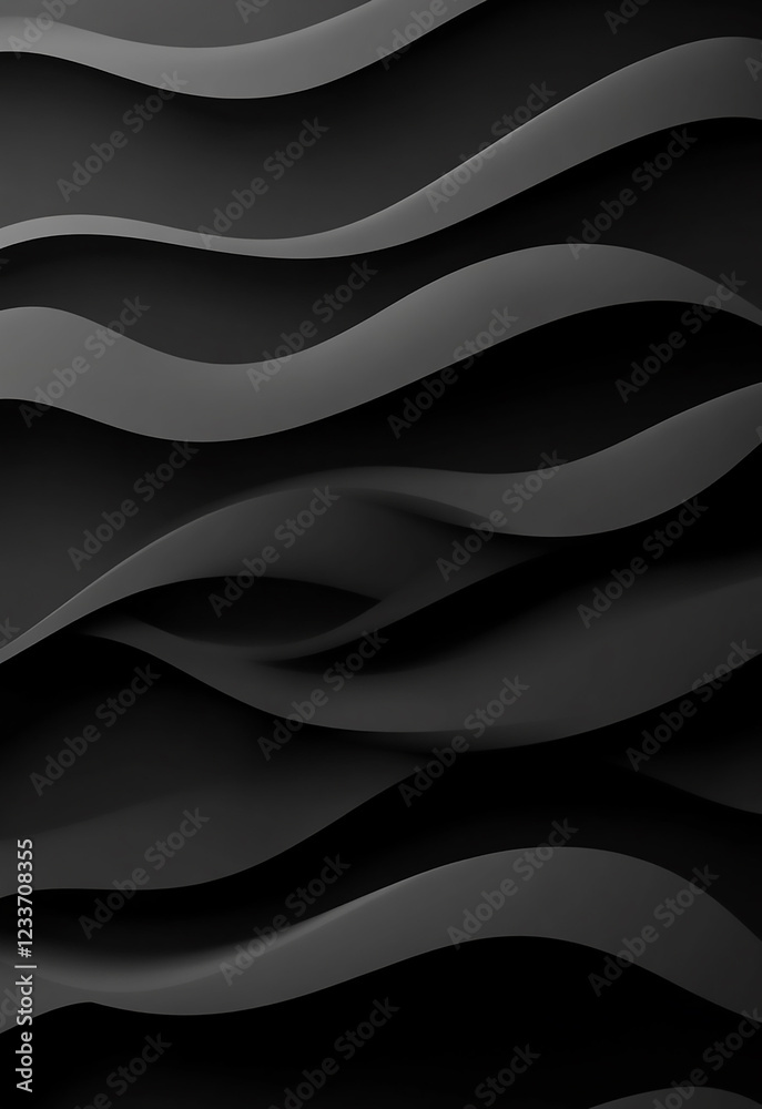 Poster abstract black pattern and dynamic background poster luxurious black lines on a gradient background.