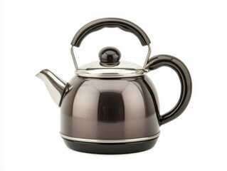 A sleek, modern kettle with a shiny black finish and a curved handle, perfect for brewing tea or boiling water.