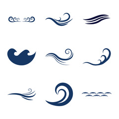 Obraz premium Wave Logo Vector Art, Icons, and Graphics