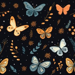 Fototapeta premium Butterfly pattern backgrounds insect.