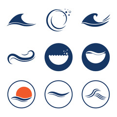 Fototapeta premium Wave Logo Vector Art, Icons, and Graphics