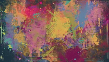 Vintage Grunge Wallpaper Evocative Textures and Colors Dominate a Distressed Urban Backdrop at Dusk