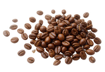 Naklejka premium fresh coffee beans isolated on white background 