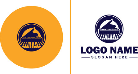 Piano Tuning icon Piano tuning service Piano tuning and maintenance Keyboard tuning flat logo sign symbol editable vector