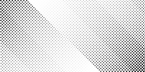 Halftone gradient. Dotted gradient, smooth dots spraying and halftones dot background seamless horizontal geometric pattern vector template set