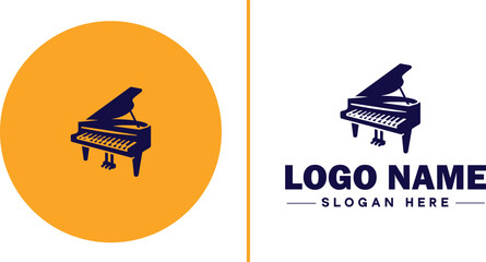 Piano Tuning icon Piano tuning service Piano tuning and maintenance Keyboard tuning flat logo sign symbol editable vector