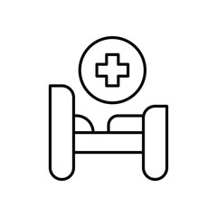 Obraz premium Medical Bed icon design stock illustration