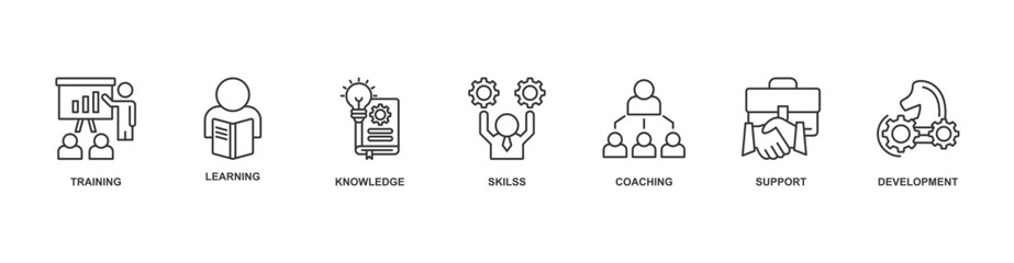 Capacity Building icon vector illustration concept with icon of training, learning, knowledge, skilss, coaching, support, development