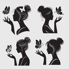 woman silhouette vector art pack